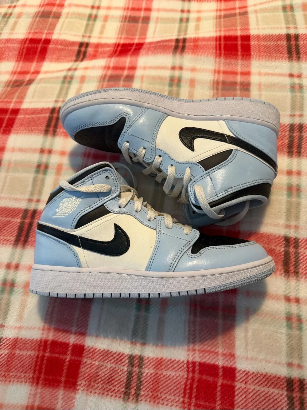 Nike Kids Light Blue, White & Black High-Top Sneakers
